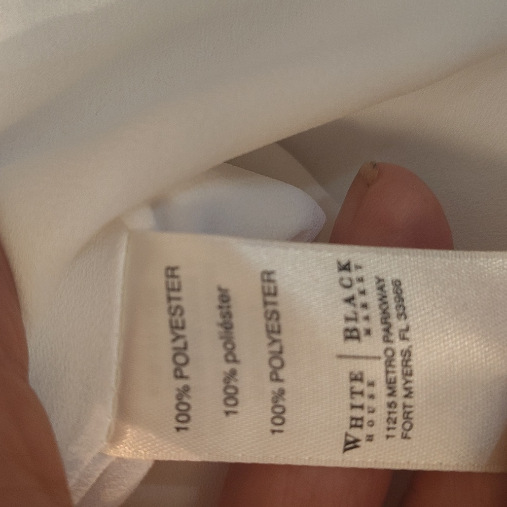 Black House White Market Tank Top, White, High /Low, Asymmetrical Hem, Sheer, M - Picture 10 of 10